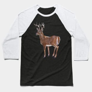 Whitetail Deer Buck Baseball T-Shirt